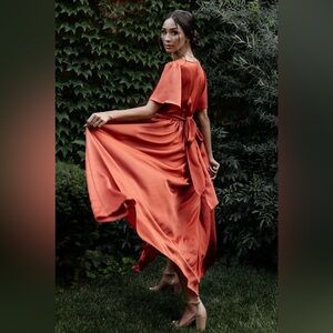 Baltic Born Sicily Satin Maxi Dress—Size Small